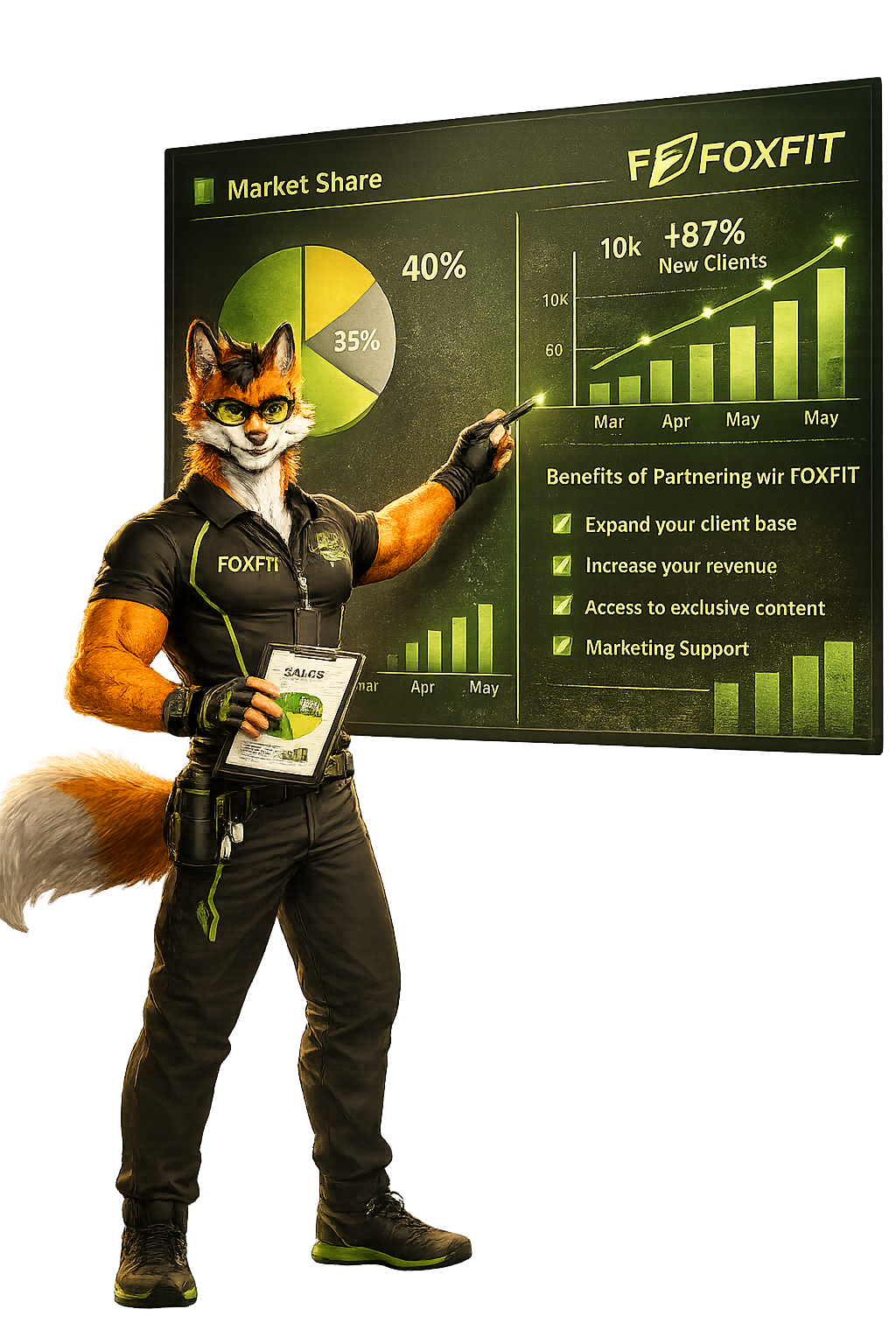 Mascote Foxfit Academia